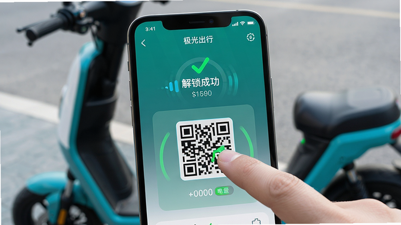 �ֻ���Ļ��д����ʾ�������APP���棬��ָ��ɨ��һ�������綯���Ķ�ά�룬���־��У��Ű����������Ƽ���ǿ��ϸ�ڰ�����Ļ�ϵġ������ɹ��������͵�����ʾ�������������ɾ����޶���Ԫ��