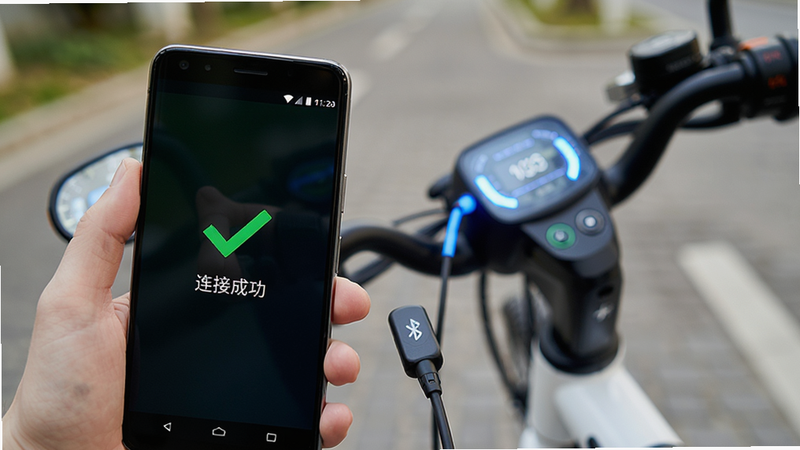 ��д��ͷչʾһ����׿�ֻ�������һ����ɫ�綯���г������������ӣ��ֻ���Ļ��ʾ