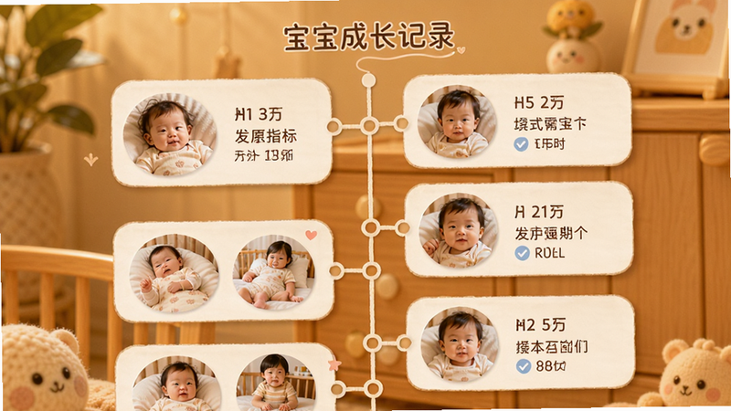 ����ΪMamaup�ɳ���¼ҳ�棬����Ϊʱ������ʽ����ֱ���в�ͬ�������Ƭ��Ƭ��ÿ����Ƭ�Ա�ע����ͷ���ָ�꣬���Ϊ��ܰ��ͥ�磬ϸ�ڰ�����Ƭ��Բ�βü���ʱ�����������ƣ�����Ϊůɫ��������ϸ�壬�ɾ���������ʾ