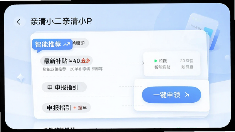 չʾ������С����APP�С����������Ƽ������ܵĽ��棬������һ�����������Ƽ���ǩ�������б���Ƭ������Ϊǳ��ɫ���䣬����ͻ����һ�����족��ť���Ű��������������ݰ��������²����������걨ָ����������ִ���Լ��ϸ�ڷḻ�����ʸ��壬������Ԫ��