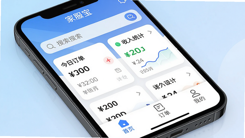 ����Ϊ�ֻ���Ļ��д����ʾ�ҷ���APP��ҳ���棬����Ϊǳ��ɫ���䣬�������������������������в�չʾ�����ն�������������ͳ�ơ��ȿ�Ƭ���ײ���������������ҳ�����������������ҵġ�ͼ�꣬������ִ���ϸ�ڷḻ�����ʸ��壬�ɾ��޶���Ԫ��