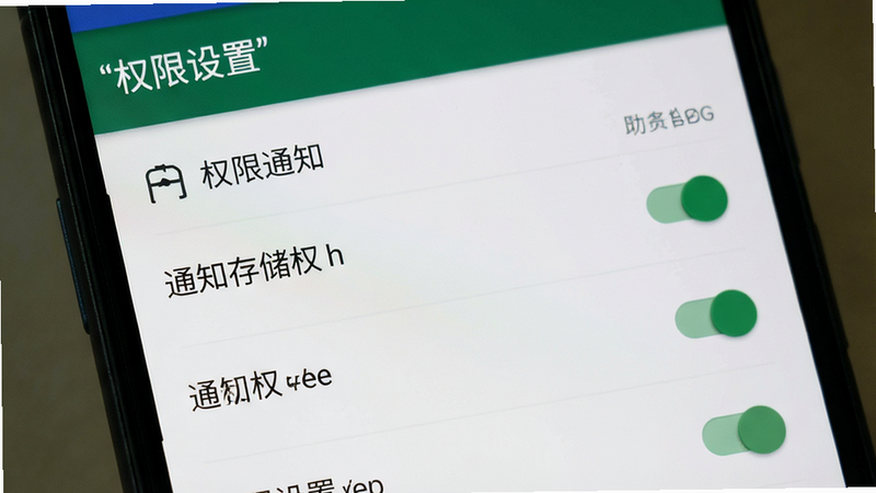 ����Ϊ�ֻ����ý��棬������ʾȨ�޹����б������Ϊ��׿ԭ��UI��ϸ�ڸ�����ʾ֪ͨ��洢Ȩ�޿��أ������������ɾ����޶���Ԫ�أ����ּ����š�Ȩ�����á�