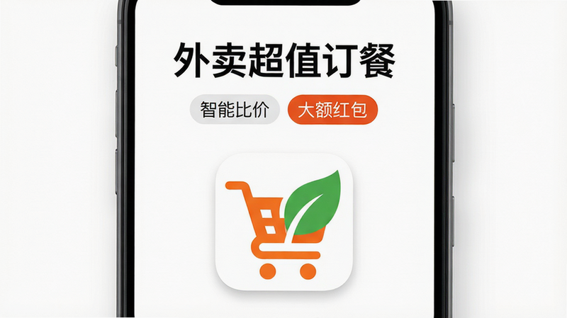 ����Ϊ��׿�ֻ����棬��������ɫ����Ļ������ʾӦ��ͼ�꣬ͼ�����Ϊ��ɫ���ﳵ����ɫҶ����ϣ�������ʳ���Żݡ������������֡�������ֵ���͡�������Ŀ���·��С����ܱȼۡ�������������ȱ�ǩ�����־��жԳƣ��Ű�����������ִ���ƽ����ϸ�ڴ��������Ӱ�����ʸ��壬�ɾ��޶���Ԫ��
