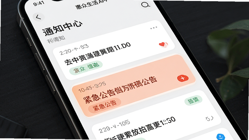 ����Ϊ��������APP��֪ͨ���Ľ��棬�����г�������Ϣ��Ƭ������ʱ����ͷ����ǩ���Ű�������򣬷��Ϊ��Լ����磬ϸ�ڸ�����ʾ�������棬���ʸ߱��棬�ɾ����޶���Ԫ��