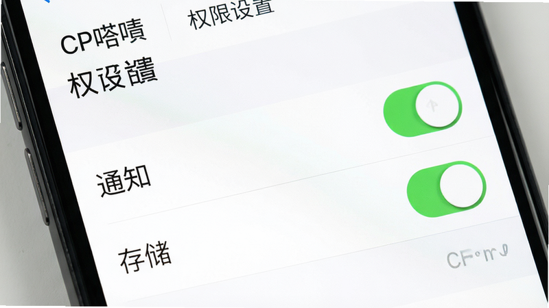 一张手机设置界面的特写图,主体为权限设置页面,布局清晰,高亮显示
