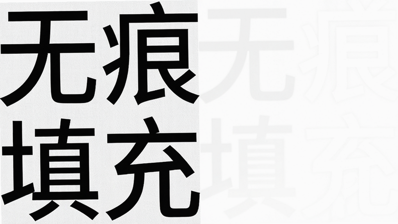 对比图,左半部分是带有黑色文字的白色背景,右半部分是文字被完美移除后的纯白背景,布局对称,排版直观,风格写实,细节展现纹理一致性,画质超清,干净无噪点,文字包含