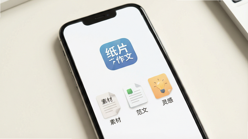 һ��չʾ��ֽƬ���ġ�App������ĸ���ͼƬ������Ϊ�ֻ���Ļ������Ϊ�ɾ����װ�ɫ���档��Ļ������ʾ�š�ֽƬ���ġ���Logo���·������ż������ﻯ��ֽ��ͼ�꣬�ֱ��ע�š��زġ��������ġ�������С��������������Լ���£����ñ�ƽ����ƣ�ɫ����ͣ���Ӱ��Ȼ�������������޶���Ԫ�أ�����רҵ�뼫��