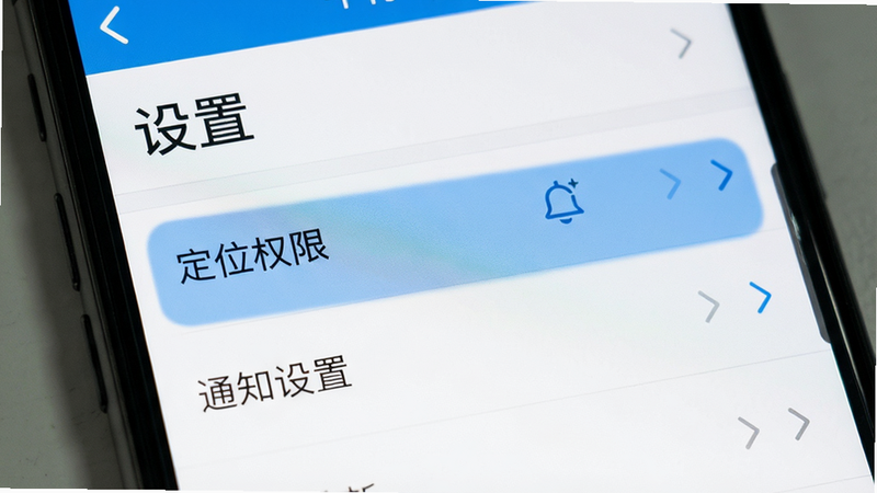 ����չʾ�ֻ���Ļ�ϵ�ƽ�а�APP���ý��棬����Ϊ�б�ʽ�˵����Ű���գ�������ɫ������ϸ�ڸ�����ʾ����λȨ�ޡ�����֪ͨ���á�ѡ����֡����á������ɼ��������������ɾ����޶���Ԫ��