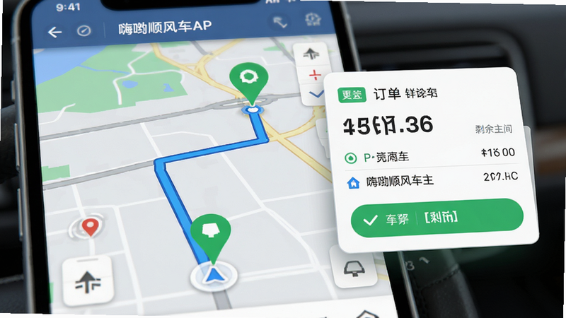 ����Ϊ��Ӵ˳�糵��APP��ͼ����������д������չʾ��������ɫ·�߹켣����ɫ����յ��ǣ��Ű�ͻ���Ҳ������Ķ������鿨Ƭ�����Ƽ�дʵ�磬ϸ�ڰ���·����ɫ��ʶ��Ԥ��ʣ��ʱ�䣬���ʳ��壬�ɾ������ұ���