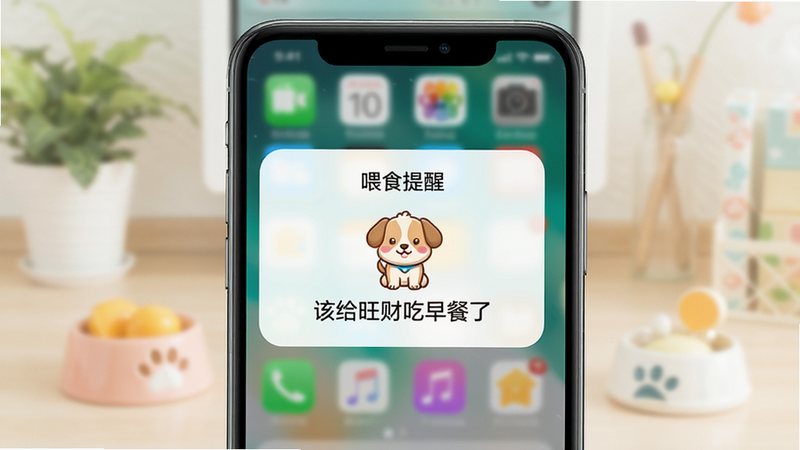 生成一张功能演示图,画面中央是一个手机屏幕,显示