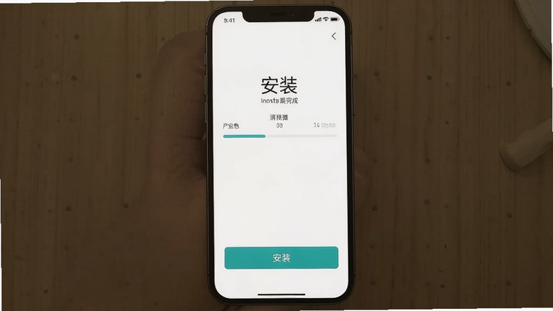 生成一张手机下载完成后的安装界面截图,显示