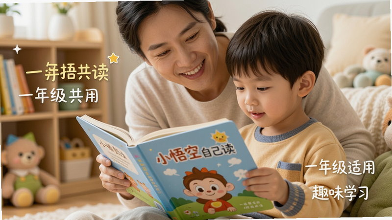 ����Ϊһ�꼶��ͯ��ҳ���ͬʹ��С����Լ����ĳ���������չʾ���ӻ������棬�Ű���ܰ��г�����Ϊ��ͥ������Χ��ϸ�ڰ����ҳ�΢Цָ��������רע�Ķ����鱾����չʾ�����ʸ��壬�ɾ����޶���Ԫ�أ����ְ���