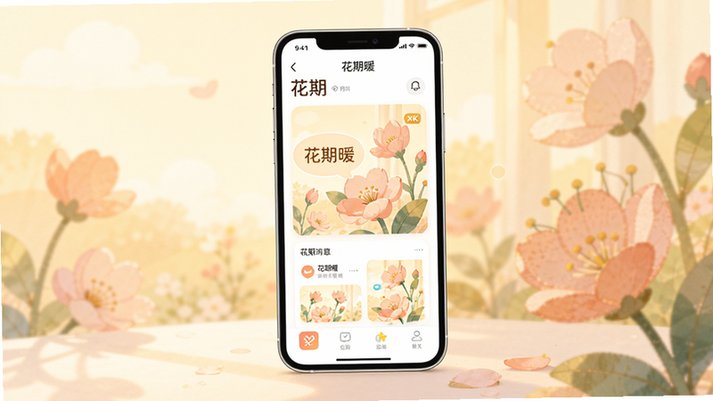 ����Ϊ������ů��APP�ֻ�����չʾͼ�����־�����ʾ�ֻ�ģ�ͣ��Ű������׳��㣬���Ϊ��������ϵ�廭�磬ϸ�ڰ�����͵�ůɫ���������������ݣ�����8k���壬�ɾ��޶���Ԫ�أ����֡�����ů���������ɼ�