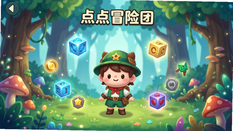 һ��չʾ�����ð���š���Ϸ������ĸ����ͼ�����������ǿɰ��Ŀ�ͨ��ɫվ�ڳ������ɫ�ʵ�ɭ�ֱ����У���ΧƯ���ŷ���Ľ���Ԫ�أ�����������������ɫ���������Ű����࣬�޶���Ԫ�أ����廭��