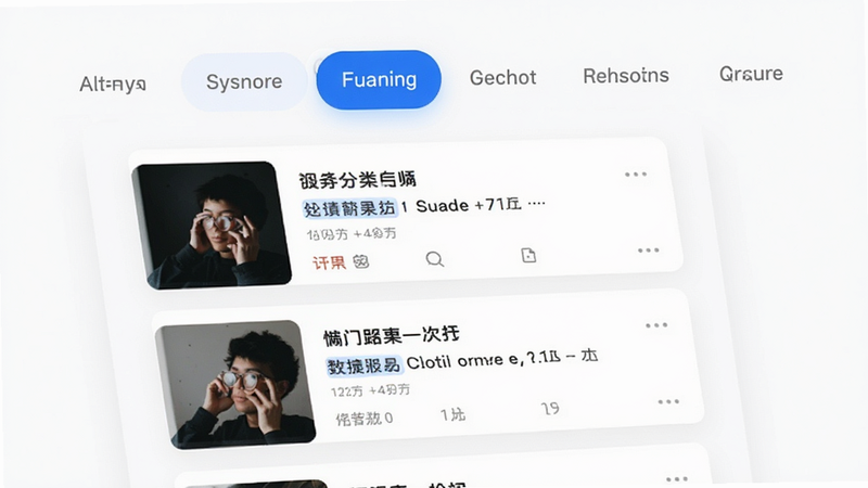 主体为APP内部界面,展示分类标签页,布局为顶部横向滑动标签栏,下方为对应分类下的日记卡片流,排版紧凑且留白合理,风格为现代极简UI,细节处高亮选中状态的标签,画质清晰,干净,无多余元素
