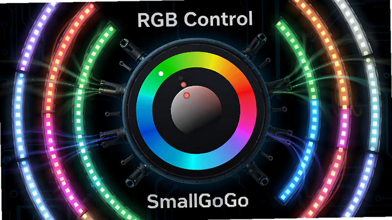 ����ΪSmallGoGo������ʾͼ������չʾһ��ɫ�ʵ���Բ�̣���Χ�����Ų�ͬ��ɫ��LED����ʾ��ͼ���Ű����ĶԳƣ����Ƽ���ǿ�ң�ϸ�ڰ�����������Ч�������ʸ��壬�ɾ����޶���Ԫ�أ�������ʾ