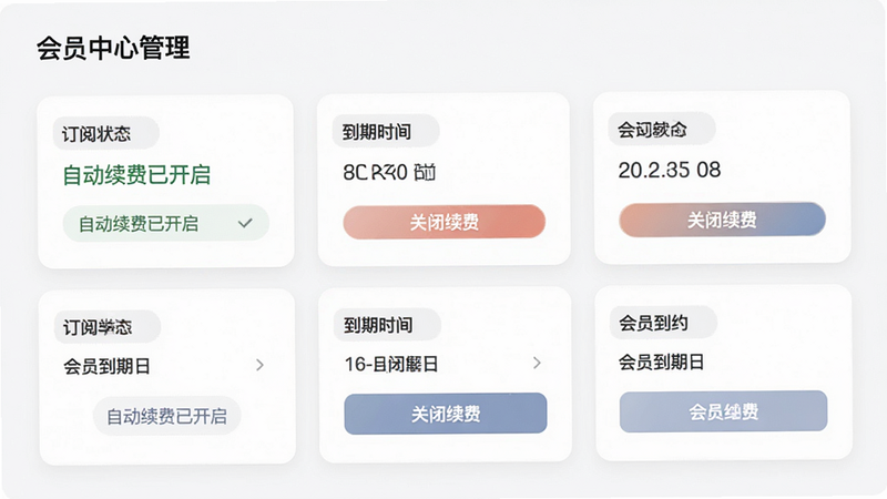 �����ǻ�Ա���Ĺ������棬����Ϊ��Ƭʽչʾ���Ű�㼶���������Ϊ�����Լ�磬ϸ����ʾ����״̬������ʱ�䡢��Լ��ť�����ֱ�ע