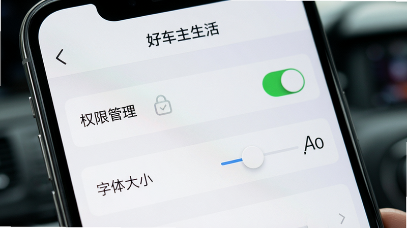 �ֻ���Ļ��д����ʾ���ó������App������ҳ�棬ͻ����ʾ��Ȩ�޹������͡������С��ѡ�����ģ�����۽�����Ļ���ݡ����ּ�࣬�Ű����������ʵ�����壬ϸ�ڰ������ذ�ť�뻬��ؼ������ʸ��壬�ɾ��޸��ţ����֡��ó�����������ñ��⴦�ɼ���