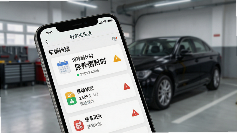 �ֻ���Ļ��д����ʾ���ó������App�ڵġ�����������ҳ�棬������������ʱ������״̬��Υ�¼�¼��ģ�顣�����黯��������Լ�ɼ�һ����ɫ�γ�ͣ���ڳ����С����ֽ��գ��Ű�רҵ������Ͻ��ɿ���ϸ�ڴ�������ͼ���뾯ʾ��־�������������ɾ�������Ԫ�أ����֡��ó�������ڽ��涥����Ŀչʾ��