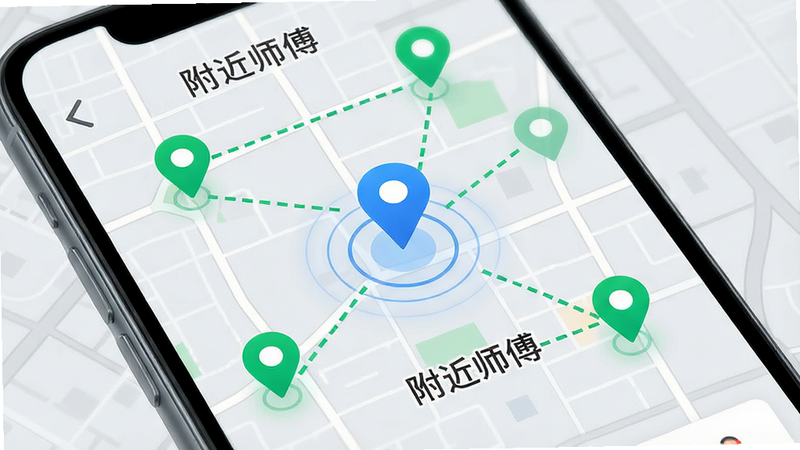 ����Ϊ�����ֻ���Ļ����ʾ��ͼ���棬��ͼ����һ����ɫ��λ������û�λ�ã���Χɢ���Ŷ����ɫ��ǵ����ά��ʦ��������������·��������Ϊǳ��ɫ���е�ͼ���񣬷��Ƽ��С���࣬ϸ�ڰ�����λ����Ч�������֡�����ʦ���������ɼ������ʸ��壬�ɾ����޶���Ԫ��