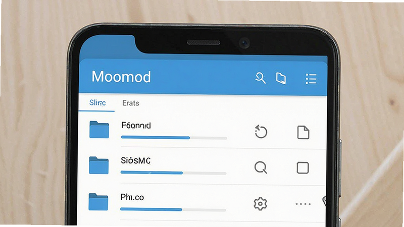 һ��չʾ Moomod ��׿Ӧ�ý���ĸ���ͼ������Ϊ�ֻ���Ļ��������ʾ�ļ��б�������ǩ�����ּ�࣬�Ű����������Ϊ�ִ���ƽ����ƣ�ϸ�ڰ���ͼ��������������ֱ�ע 