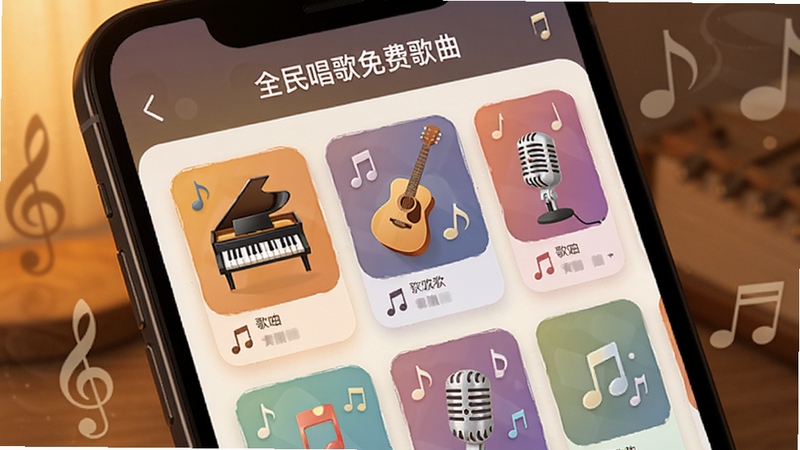 ����Ϊ�ֻ���Ļ��д����ʾ��ȫ�񳪸���Ѹ�����APP�ڵĸ��������б����������룬�Ű�Ϊ��Ƭʽ�б��������ܰ�Ҹ������ַ�Χ��ϸ��չʾ��ͬ���ַ���ͼ�꣨����١���������˷磩�������������޶���Ԫ��