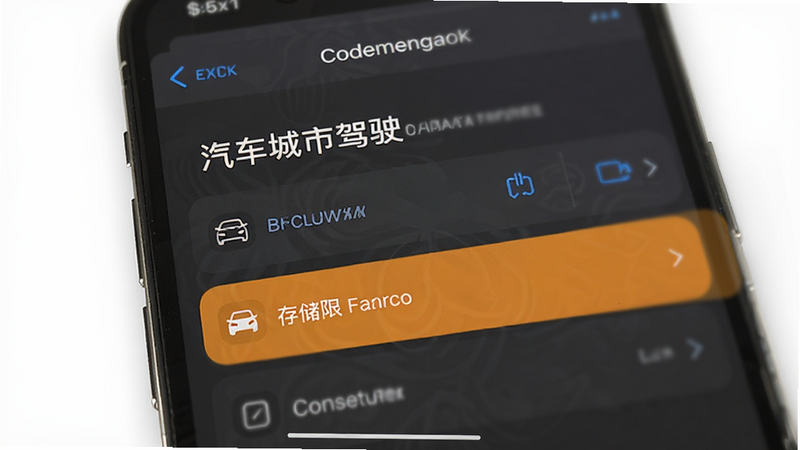 主体为手机设置界面,显示着“汽车城市驾驶”的权限管理页面,高亮显示存储权限,布局清晰,排版规范,风格为UI界面设计,细节准确,画质清晰,干净,无多余元素