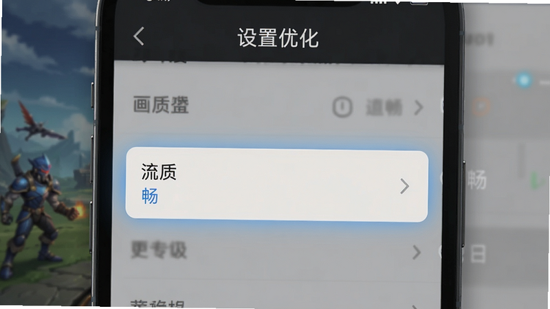 手机界面截图,显示游戏设置菜单,其中