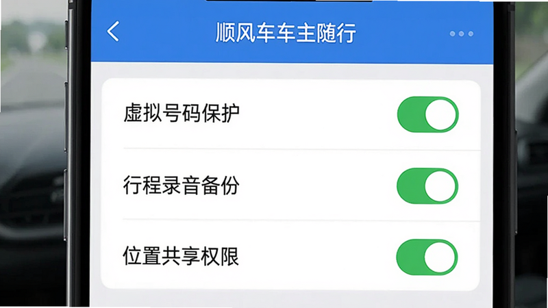 ����Ϊ��˳�糵�������С�APP����˽����ҳ�棬����Ϊ�б���ʽ��������������뱣���������г�¼�����ݡ�����λ�ù���Ȩ�ޡ���ѡ�ÿ��ѡ���Ҳ��п��ذ�ť����ǰ�����ڿ���״̬�����ȫ���ţ�ϸ���Ͻ��������������ɾ����޶���Ԫ��