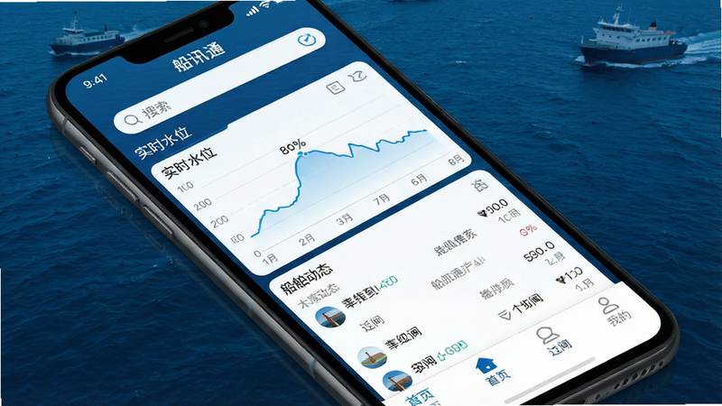 һ�Ÿ�����ƶ���Ӧ�ý���չʾͼ������Ϊ����Ѷͨ��APP�������棬����Ϊ����ɫ�������⣬����������������ʾ���������в�Ϊʵʱˮλ����ͼ�ʹ�����̬�б����ײ���������������ҳ��������բ�������ҵġ�����ͼ�꣬����ִ���Լ��ϸ�ڷḻ�������������޶���Ԫ�أ����֡���Ѷͨ��������