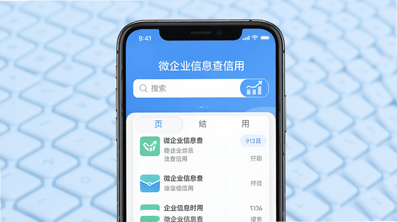 ����Ϊһ��������ʾ�������ֻ�����Ļ������ʾ��΢��ҵ��Ϣ�����á�APP���棬����Ϊǳ��ɫ�����񣬲��ּ�࣬������������б���Ű����룬ϸ�����������ʸ��壬�ɾ����޶���Ԫ��