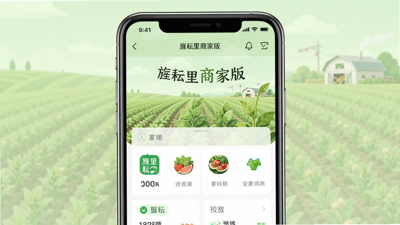 ����Ϊ������̼Ұ�APP���ֻ������ͼ�����־��У�����Ϊǳ��ɫũҵԪ�أ��Ű����࣬����ִ���Լ��ϸ�����������ʸ��壬�ɾ����޶���Ԫ�أ�������ʾ��������̼Ұ桱