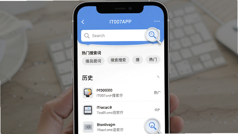 ����ΪIT007APP������ҳ�棬����Ϊ�����������в����������ʱ�ǩ���²���ʷ��¼�б���������Ч��ϸ����ʾ�Ŵ�ͼ������̣����ʸ��壬�ɾ����޶���Ԫ�أ�����'����'��'����'�����ɼ�