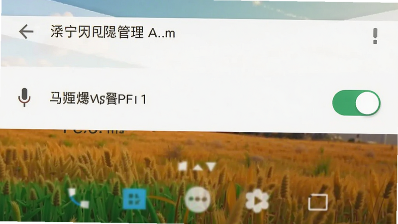 手机设置界面截图,显示权限管理页面,麦克风权限开关处于开启状态,背景为安卓系统默认风格,界面清晰,文字可读,高清,无遮挡