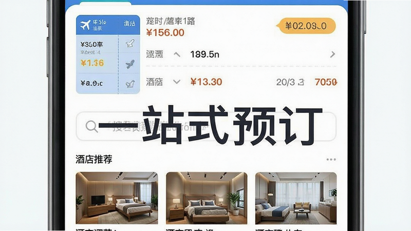 չʾ�ֻ������ϵ���Դ�ۺ�ҳ�棬�Ϸ�Ϊ��Ʊ�б����·�Ϊ�Ƶ��Ƽ����м�������������Ϊ�ֻ���Ļ���������·ֲ㣬����ƽ����ƣ�ϸ��չʾ�۸��ǩ������ѡ�����������������ɾ����ӵ㣬���֡�һվʽԤ������Ŀ