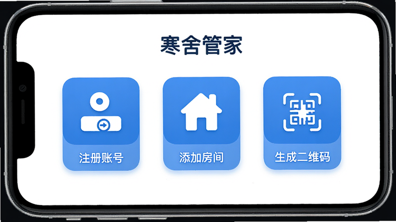 ������ܼҡ�App�����������棬չʾ��ע���˺š��������ӷ��䡱�������ɶ�ά�롱��������ͼ�꣬���������ˣ�������ɫ���ɫ���䣬����Ѻ����У������������޸��ӱ���