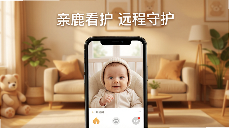����һ��չʾ��¹����APP����ı�ƽ����񺣱�������Ϊ�ֻ���Ļ��ʾ������Ӥ����Ƶ���棬����Ϊ��ܰ�Ŀ���������ɫ�������ů�����־��У����ֱ�ע����¹���� Զ���ػ�����ϸ�ڷḻ�����ʸ��壬�ɾ��޶���Ԫ��