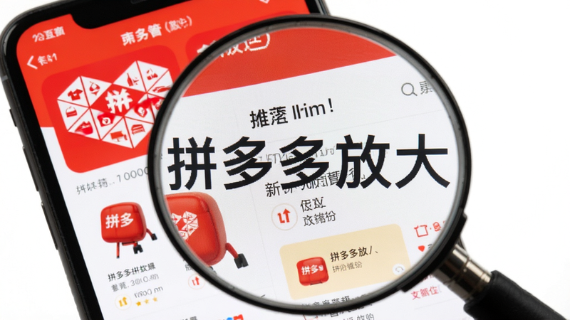 主体为拼多多APP界面,展示放大后的商品详情页,文字清晰醒目,布局合理,风格电商实用,细节展现文字放大细节,画质高清,干净无多余元素,文字