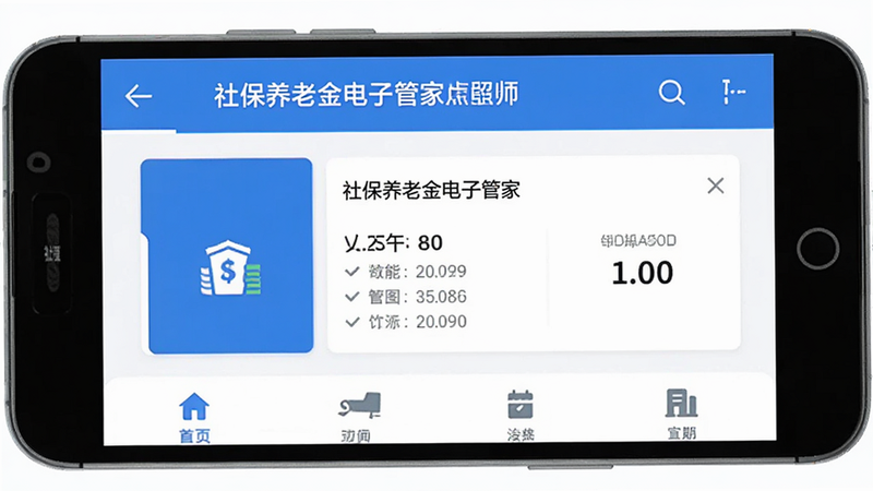 ����Ϊ��׿�ֻ���Ļ���棬��ʾ���籣���Ͻ���ӹܼҡ�APP��ҳ�������������������������м�Ϊ���Ĳ��㿨Ƭ���ײ�������ڣ�����ƽ�����������壬��ɫ���ɫΪ��ɫ����ϸ�����������廭�ʣ��޶���Ԫ�أ���������