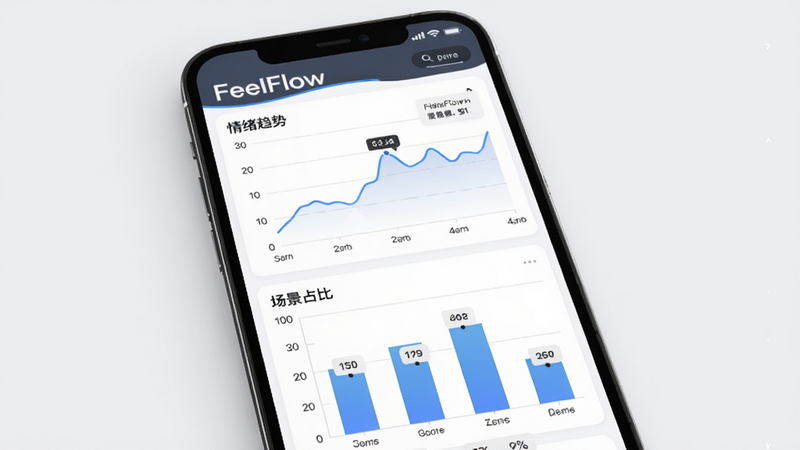 FeelFlow ���ݱ�����棬����Ϊ�ֻ���Ļ������Ϊǳ��ɫ�����ַ�Ϊ���������֣��ϲ�Ϊ����ͼչʾ�������ƣ��²�Ϊ��״ͼչʾ����ռ�ȣ��Ű��������򣬷�񼫼�����磬ϸ�ڱ�ע��������ʸߣ��ɾ��޸���