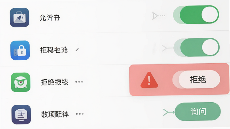 ����Ϊ������APP��Ȩ�޹������棬����Ϊ�б�ʽ�ṹ������г�����APPͼ�꣬�Ҳ��Ӧ��ʾ