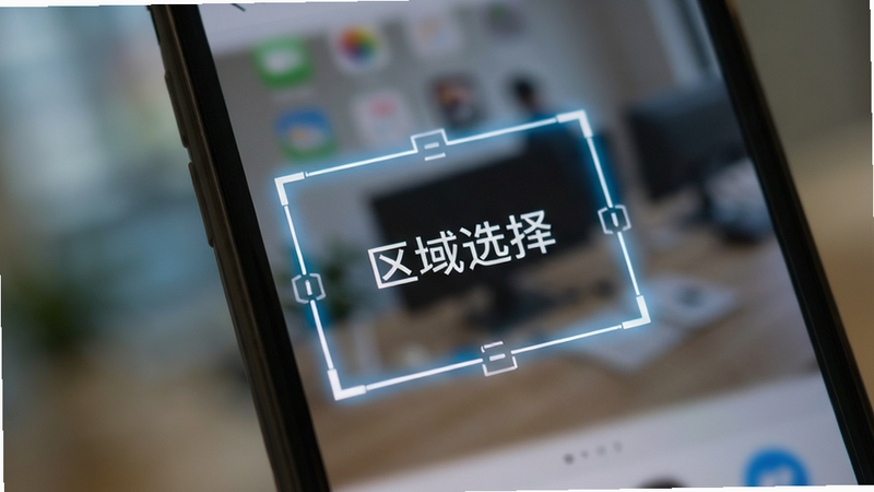 主体为手机界面,布局显示一个高亮的矩形选框,背景模糊处理,排版聚焦于选框区域,风格简约,细节处体现精准定位,画质清晰,干净,无多余元素,文字显示