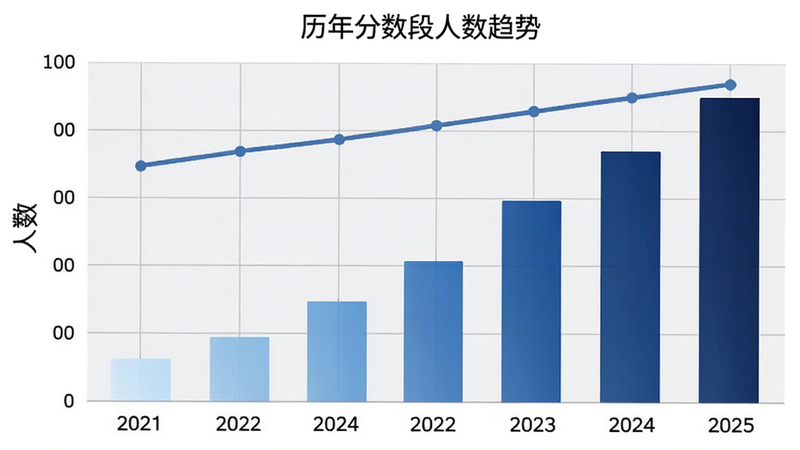 һ����״ͼ�����������2021��2025��������������������ɫ��ǳ�����������䣬��ʾ������������ͼ���Ϸ���һ�����ߣ���ʾƽ�������ı仯��ͼ������Ϊ������������������ơ�������Ϊǳ��ɫ���񣬷������רҵ�������׶���