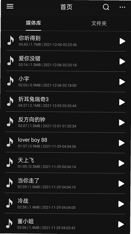 多听音乐 安卓版 音频格式 支持列表 界面展示