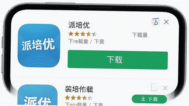 应用商店下载界面展示,主体为手机应用商店页面,布局为标准列表,排版规范,风格官方简洁,细节包含评分、下载量与安装按钮,画质高清,干净,无多余元素,文字显示