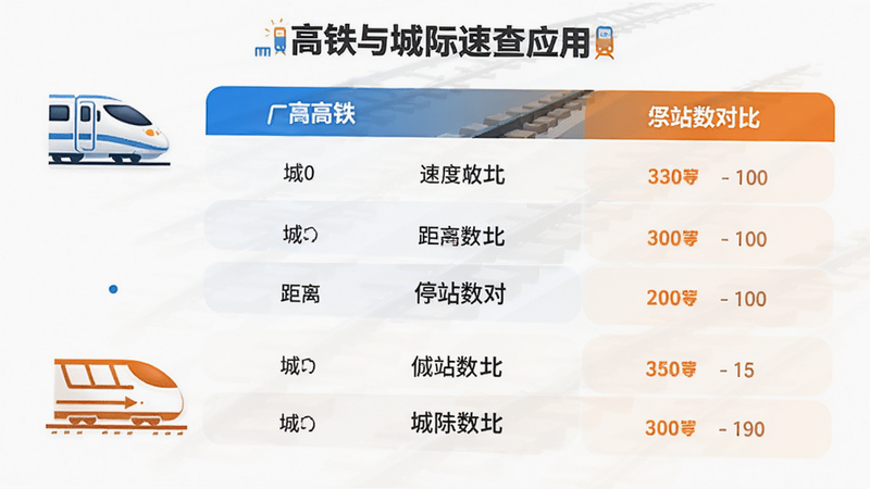 �����Ǽ��ٲ�Ӧ���ڹ��ڸ�����Ǽ�����Ŀ���ҳ�棬����Ϊ�Ա�ͼ�����������½ṹ���Ϸ�Ϊ����ͼ�꣬�·�Ϊ�Ǽ�ͼ�꣬�м��г��ٶȡ����롢ͣվ���Աȣ����������磬��ɫ���ɫ���֣�ϸ�����������廭�ʣ��ɾ�����