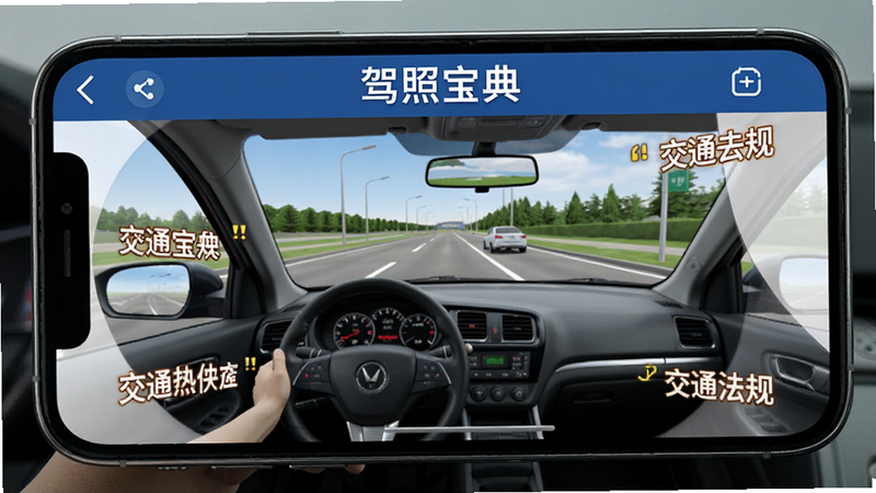 主体为手机屏幕,播放