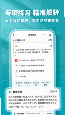 本科提干题库帮 安卓版 科目分布图表