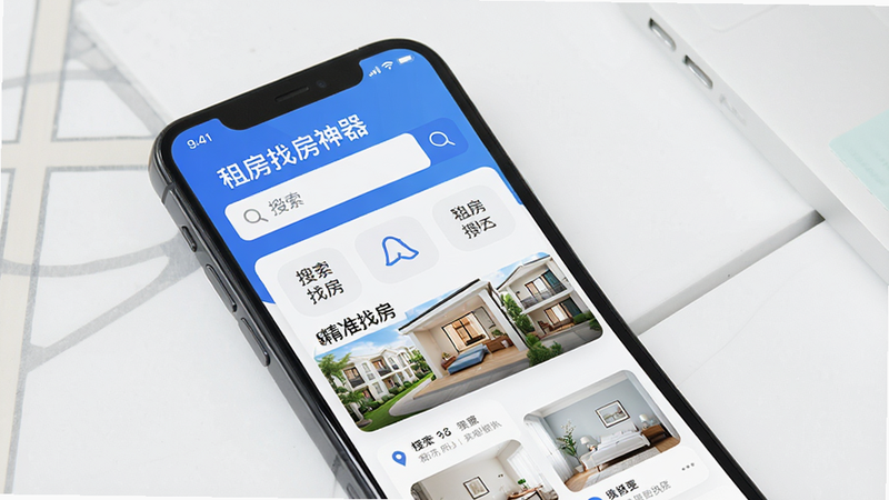 һ��չʾ���ⷿ�ҷ�������App����ĸ���ͼ������Ϊ�ֻ���Ļ��ʾ���ɾ����ҷ���ҳ��������������������������ͼ��λͼ��͡���׼�ҷ������֣��Ű����࣬����ִ���Լ��ϸ�ڷḻ�����ʸ��壬�ɾ��޶���Ԫ��