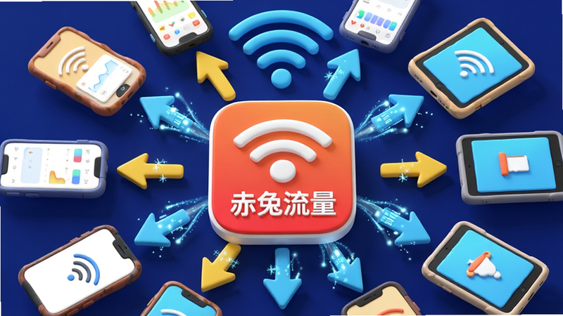 ����ΪWi-Fi�ȵ㹲�������������ǡ�����������APPͼ�꣬��Χ���ƶ���ֻ���ƽ��ͼ�ꡣ����Ϊ����״��ǿ�����ӹ�ϵ���Ű�ֱ�ۣ���ͷָʾ�������򡣷��Ϊ3D��Ⱦ��ͨ���ɫ�����ޡ�ϸ�ڰ���Wi-Fi�źŲ��ơ���������Ч�����ʸߣ��ɾ����޶���Ԫ�أ�������ʾ���ȵ�������ء�